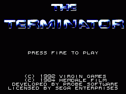 Terminator title screen for Sega Master System